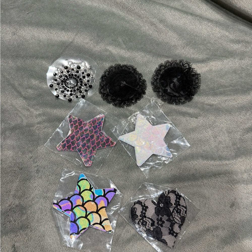✨ Reusable Nipple Covers & Jewel Set | Lace, Star & Rhinestone Styles ✨